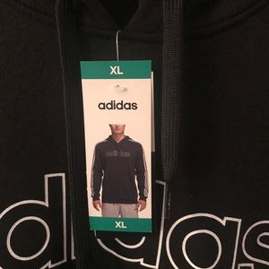 Adidas Black/White Pullover Hoodie, Men’s XL, NWT